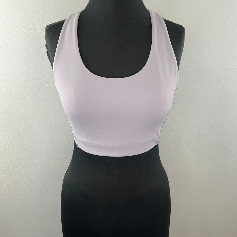 ATHLETA Pink Scoop Neck Racerback Back Cut Out Ultimate Ignite Sports Bra S M?